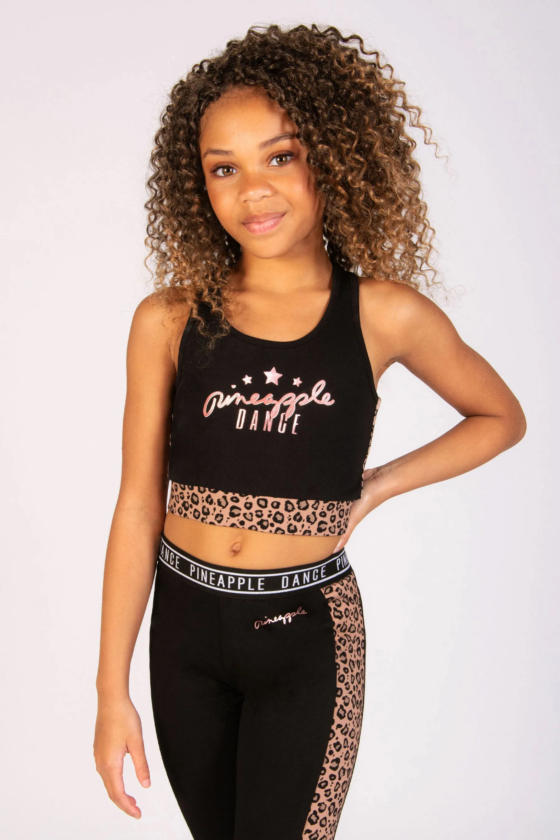 Leopard Band Midi Crop Top