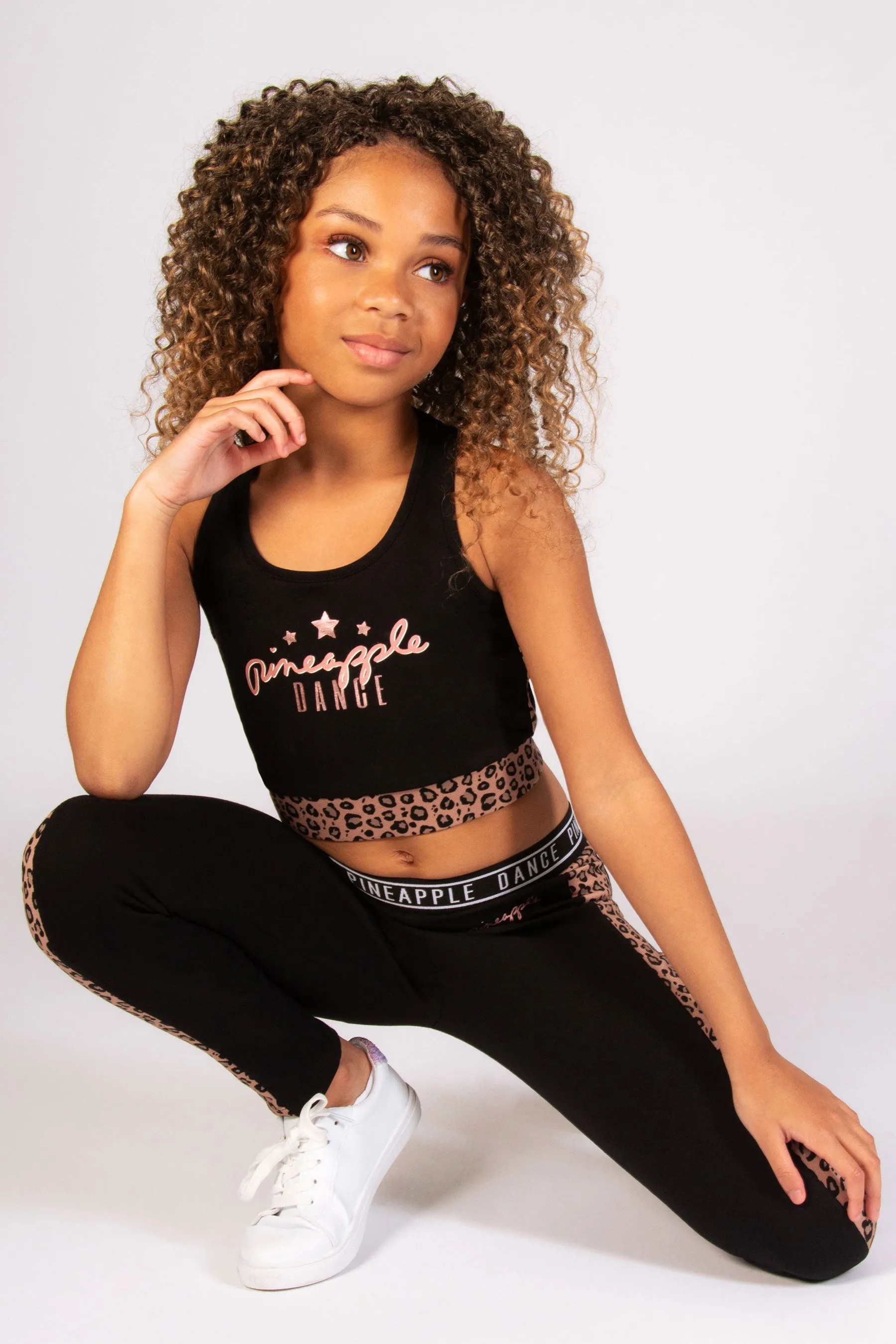 Leopard Band Midi Crop Top