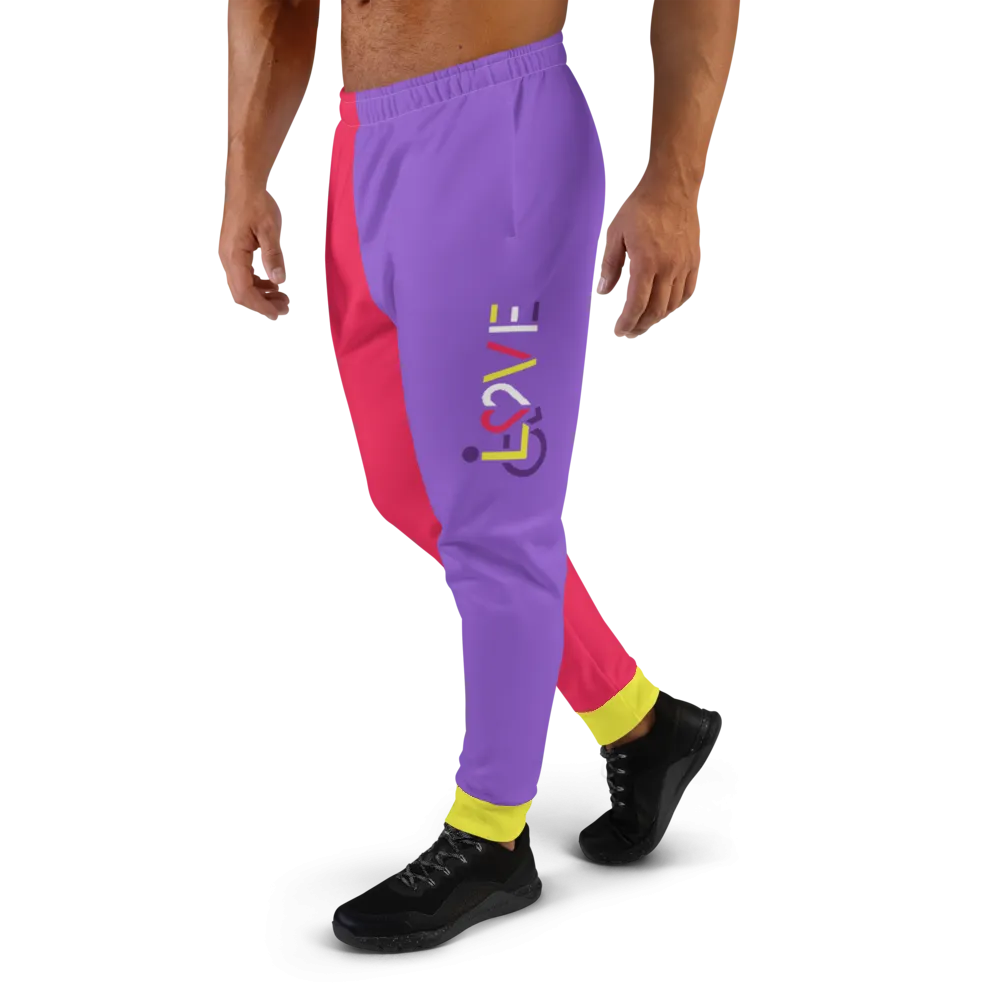 LOVE (for the Disability Community) Men's Color Block Joggers