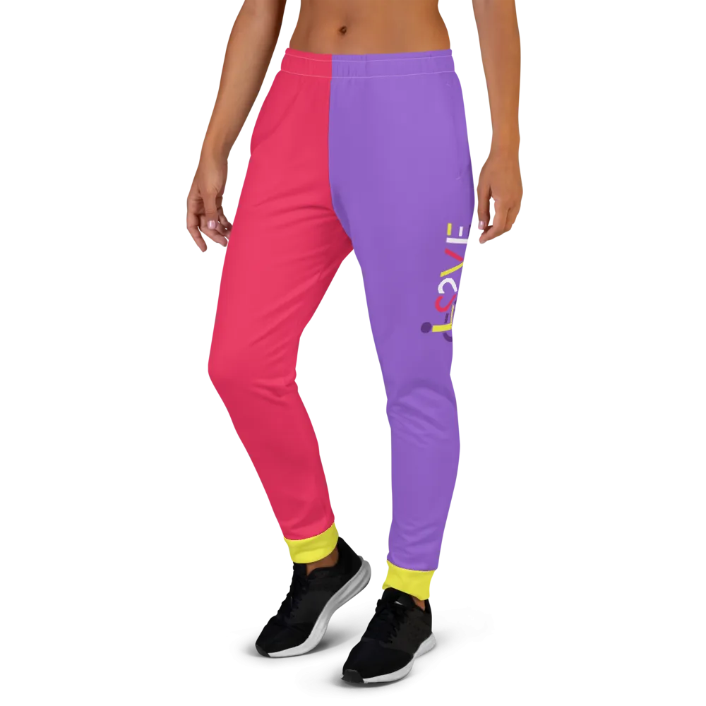 LOVE (for the Disability Community) Women's Color Block Joggers