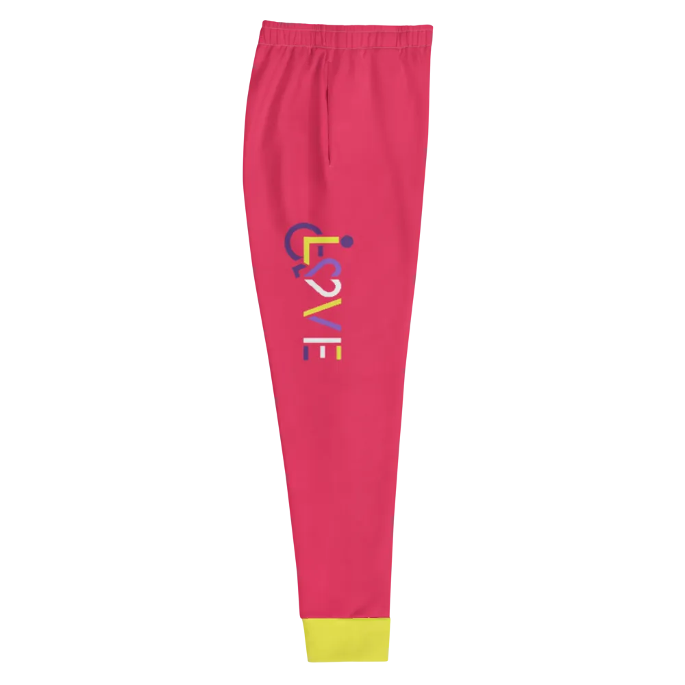 LOVE (for the Disability Community) Women's Color Block Joggers