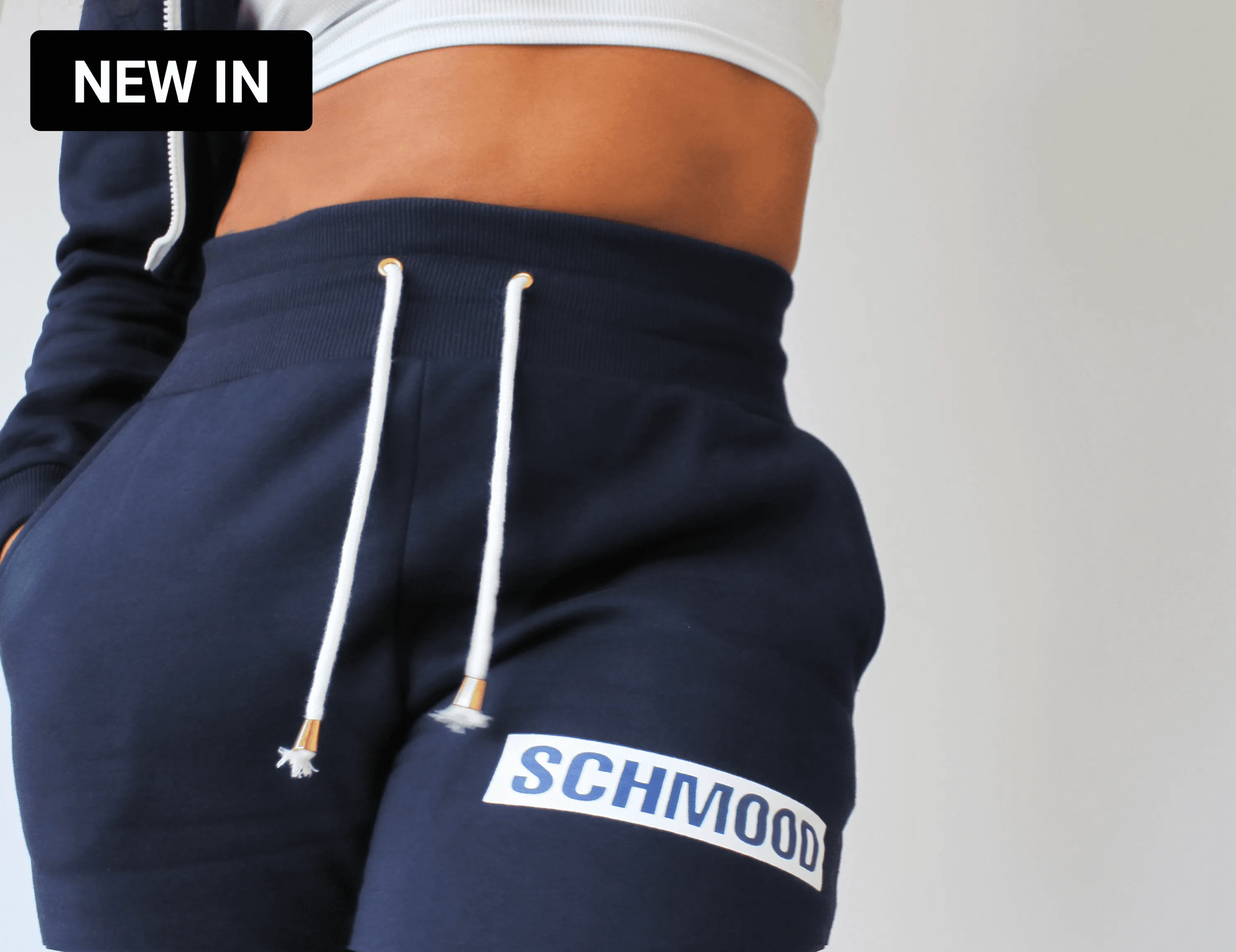 Low-key/Cozy Joggers 2.0 -  Navy Blue/White