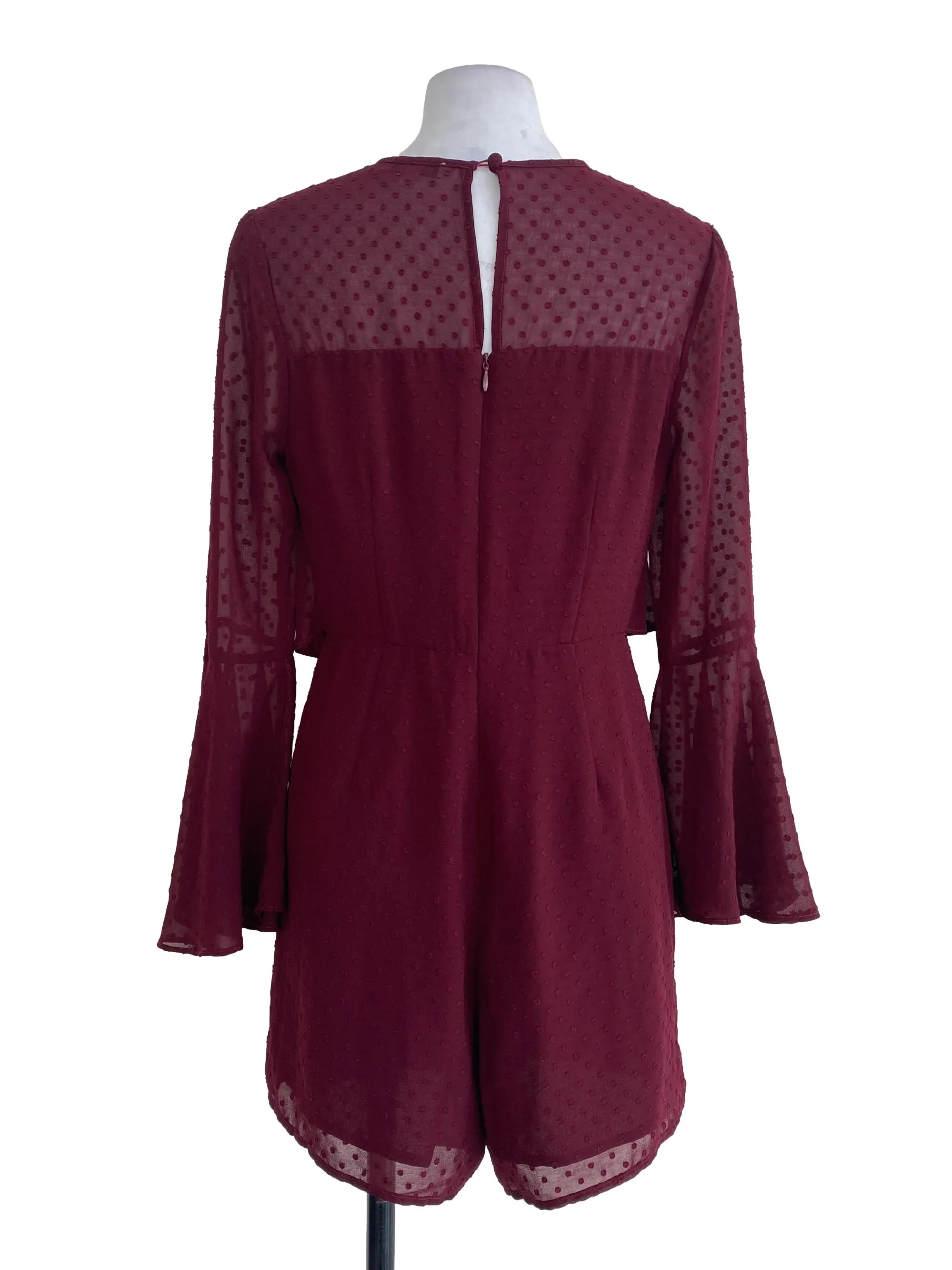 Maroon Textured Rompers