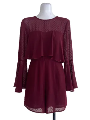 Maroon Textured Rompers