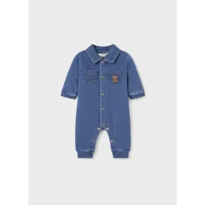 Mayoral Denim One Piece Button Romper