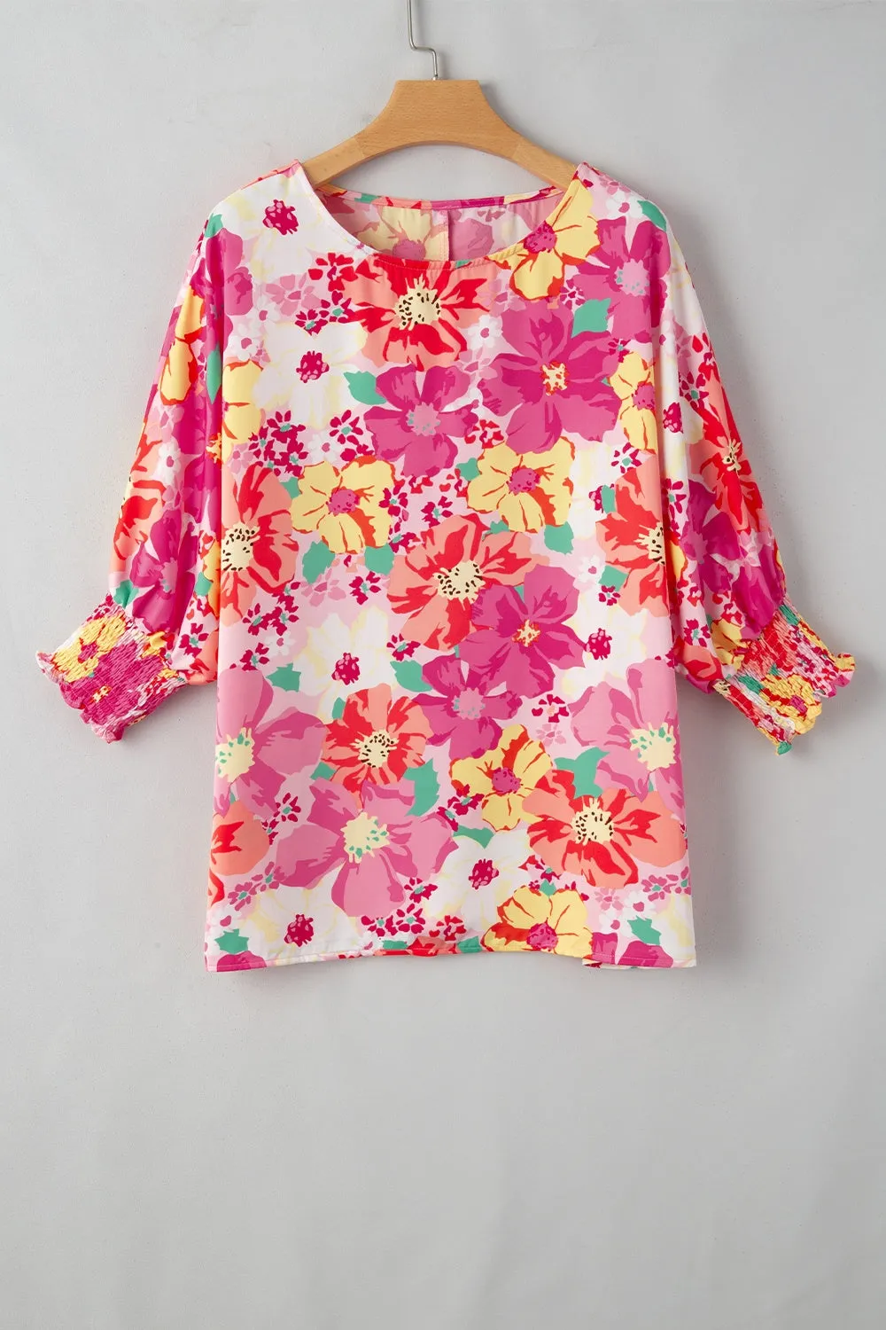 Melinda Printed Round Neck Half Sleeve Blouse