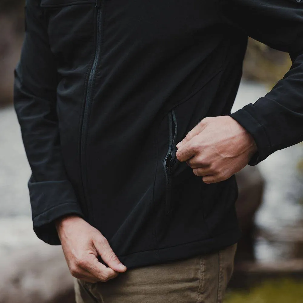 Men's Soft Shell Hoodie - Black