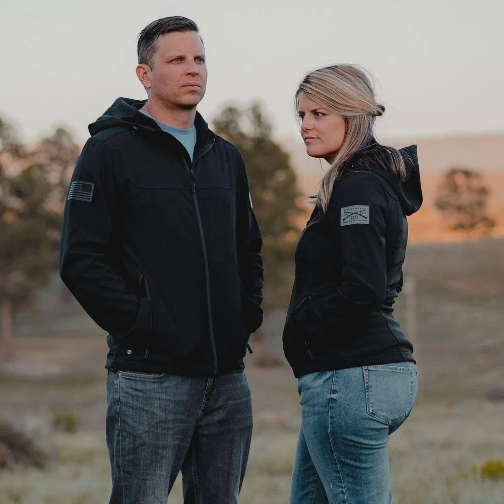 Men's Soft Shell Hoodie - Black