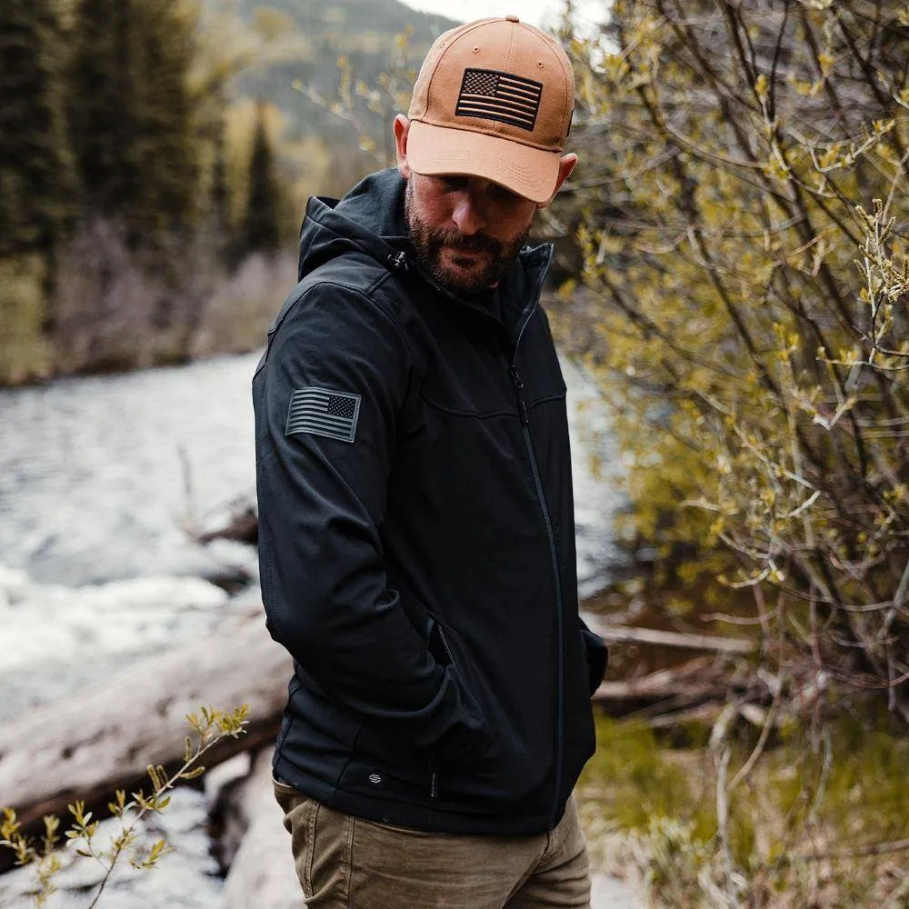 Men's Soft Shell Hoodie - Black