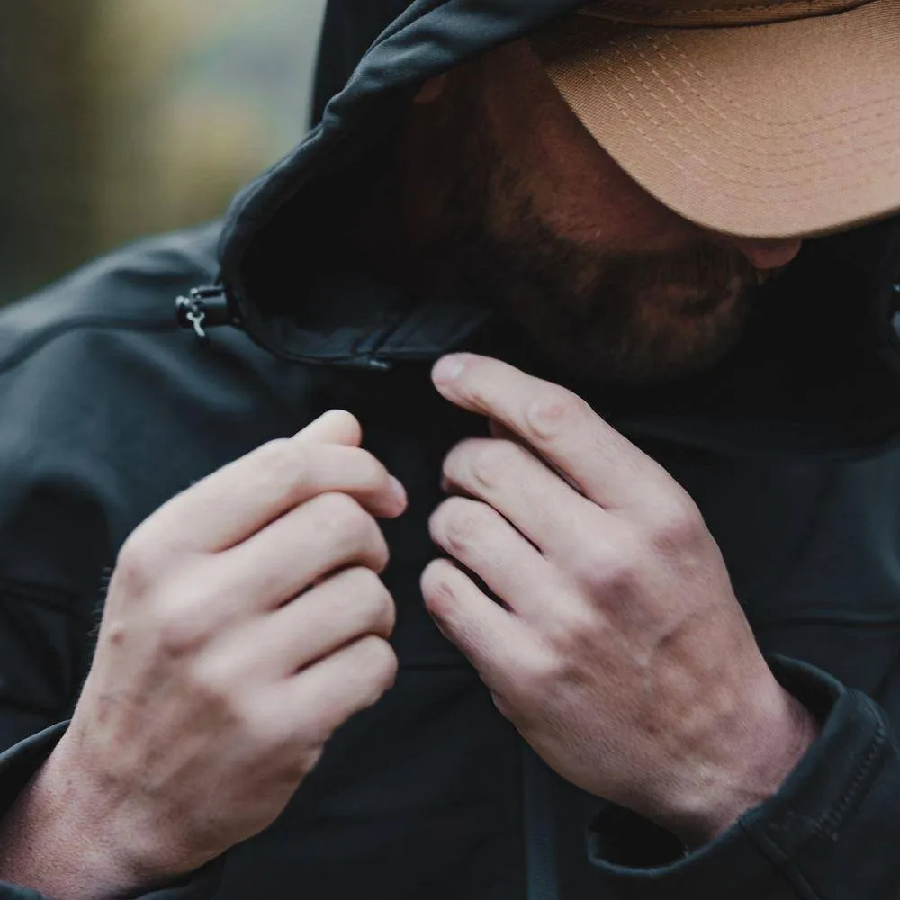 Men's Soft Shell Hoodie - Black