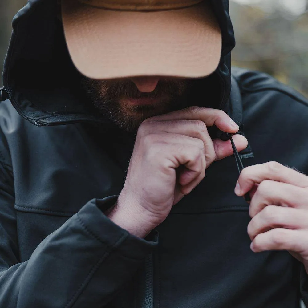 Men's Soft Shell Hoodie - Black