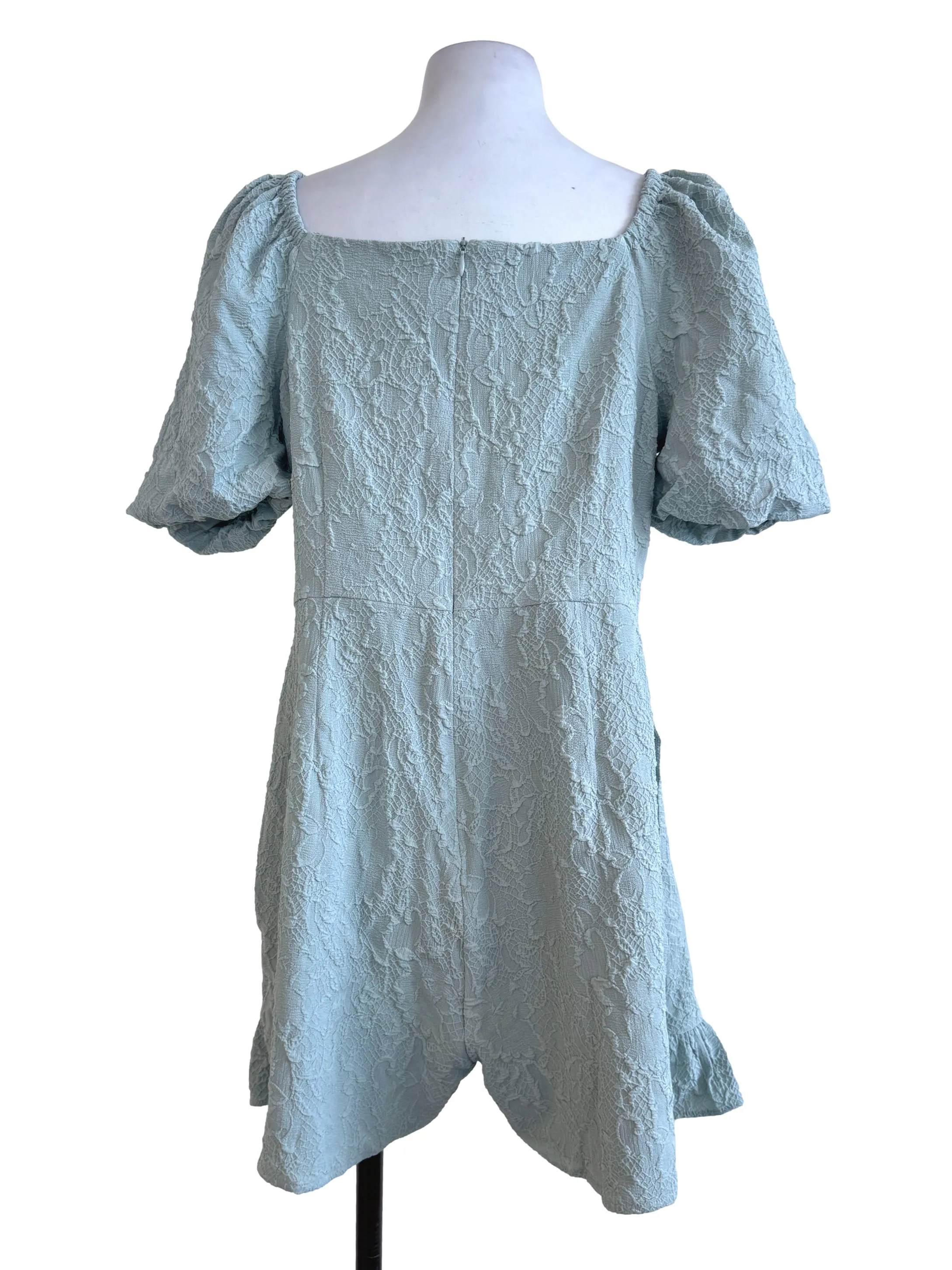 Mint Green Textured Rompers