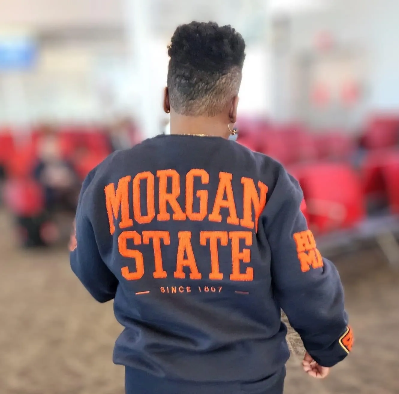 MORGAN STATE COLOR  Chenille Embroidery  Sweatshirt & Joggers -aja