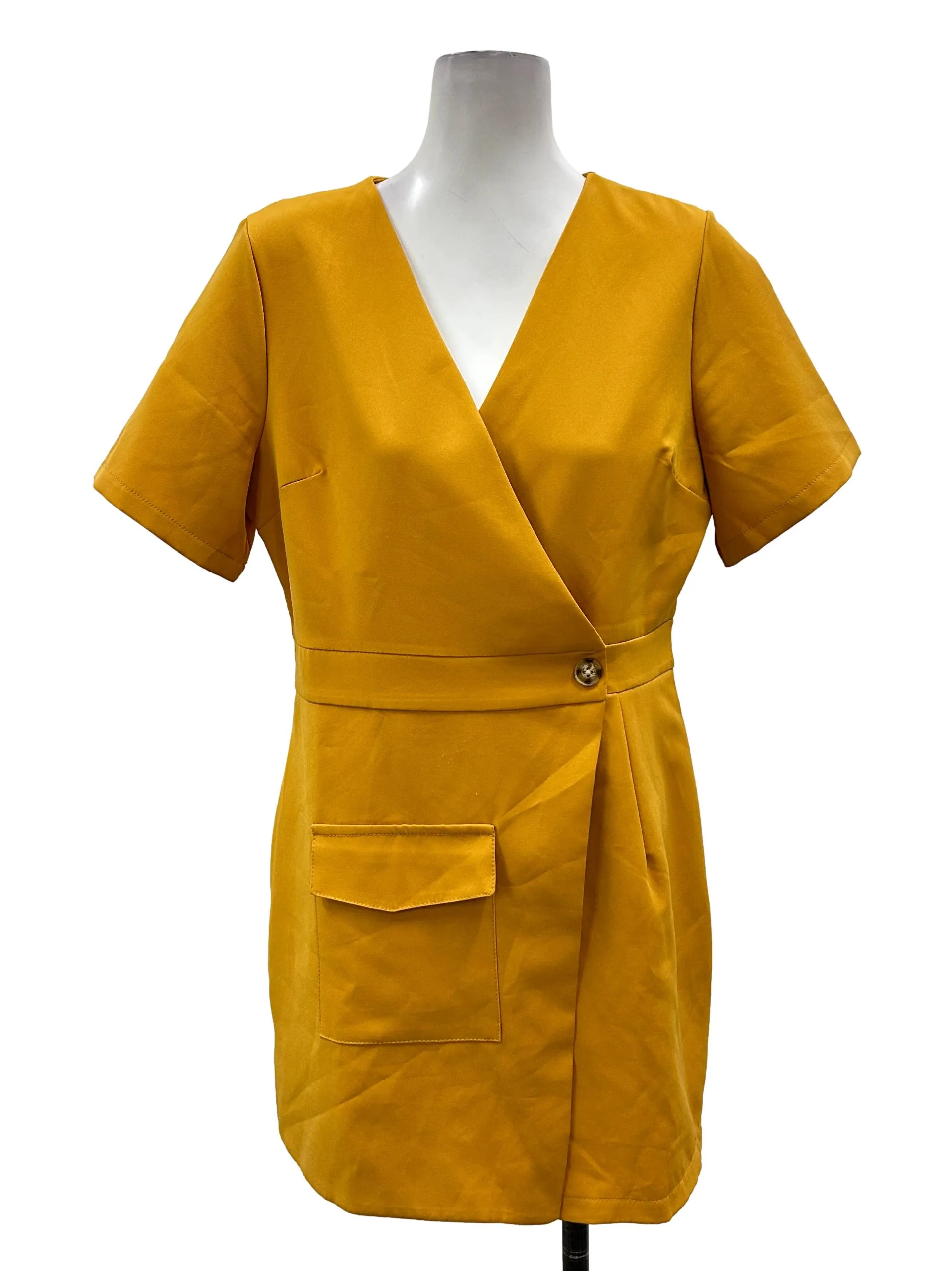 Mustard Wrap Romper