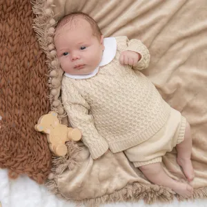 Natural 'Hudson' Knit Romper Outfit