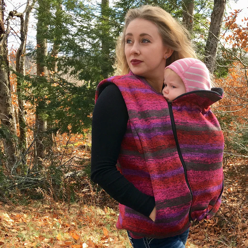 Nestledown Add-on Sewing Pattern for Trailblazer VEST - Adult ~ Zip in Baby-Wearing   Pregnancy Panels