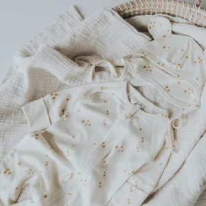 Organic Cotton Zip Romper - Stardust