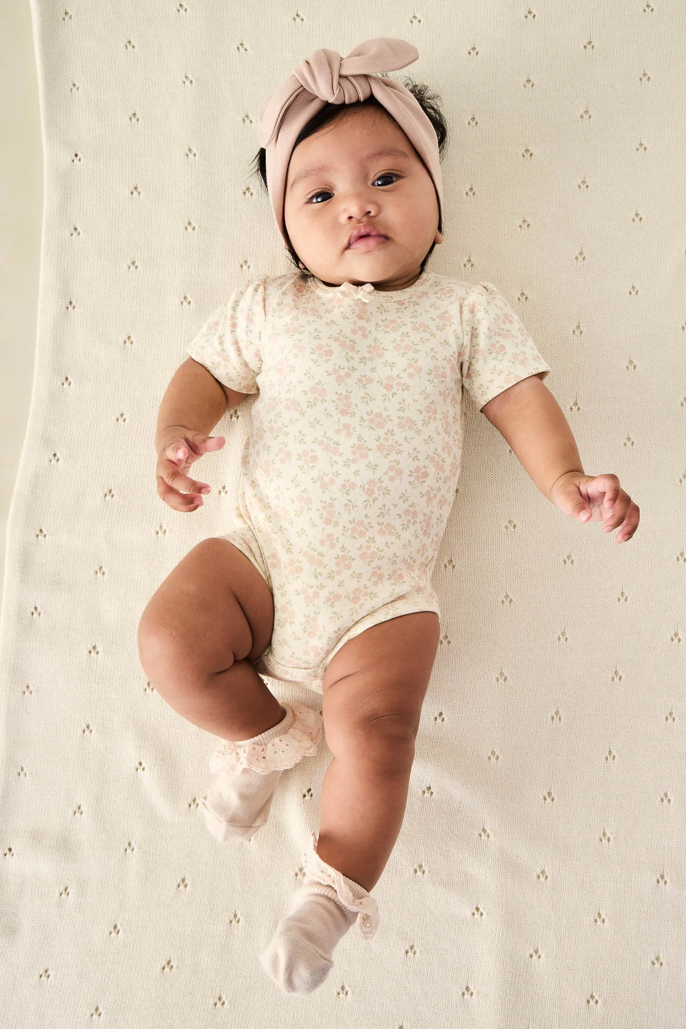 Organic Rosalie Floral Baby Set