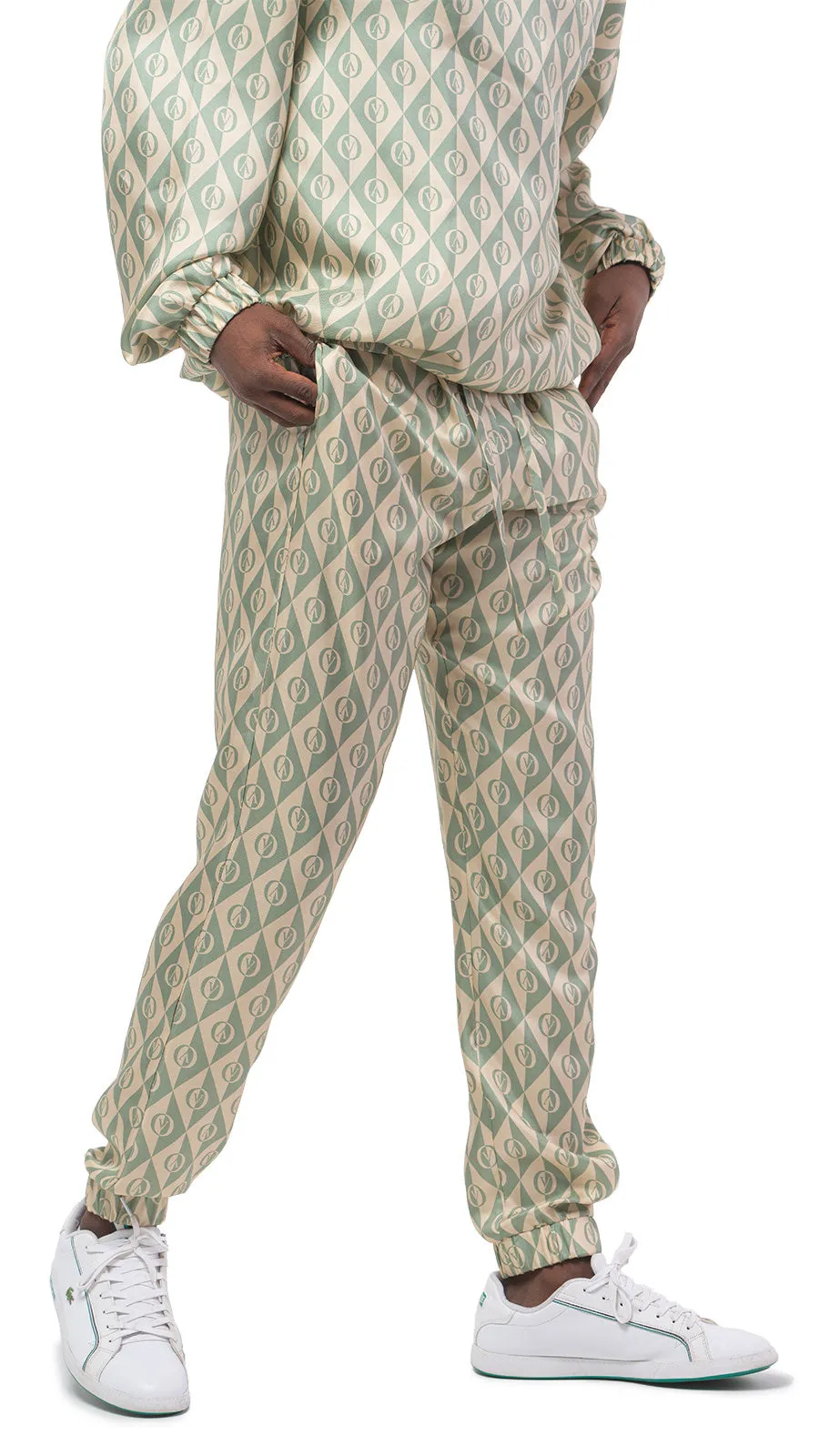 OV Rhombus Print Silk Joggers