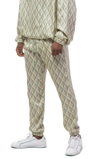 OV Rhombus Print Silk Joggers