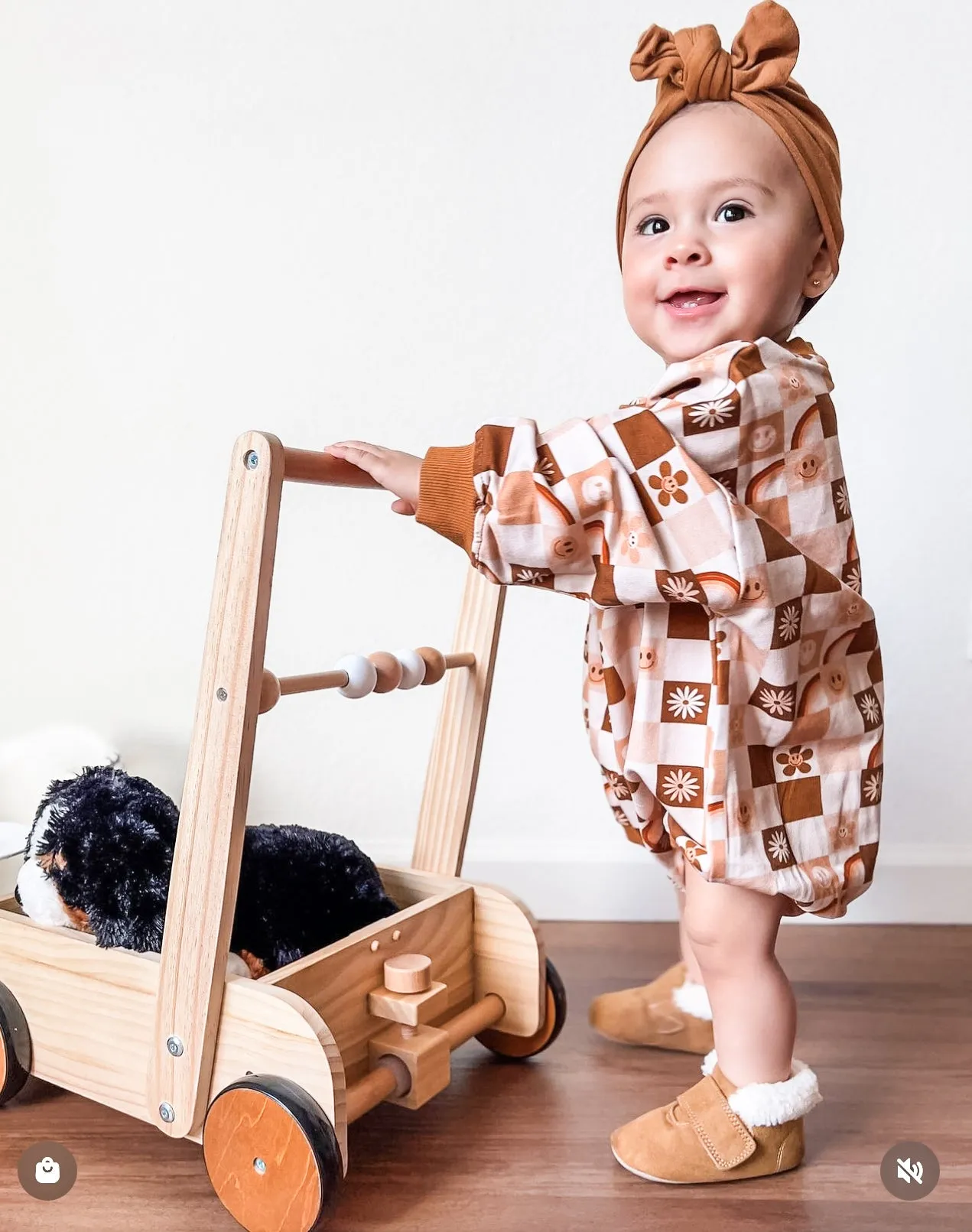 Oversized Cozy Romper - Retro Check