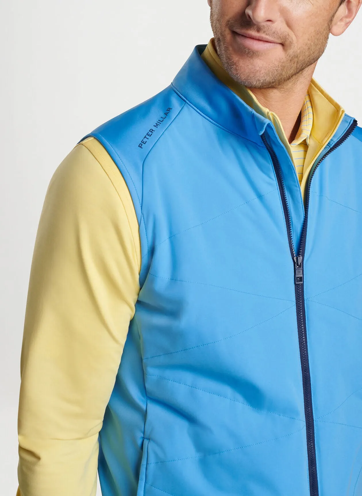 Peter Millar Mens Classic Fit Fuse Hybrid Vest - LIBERTY BLUE