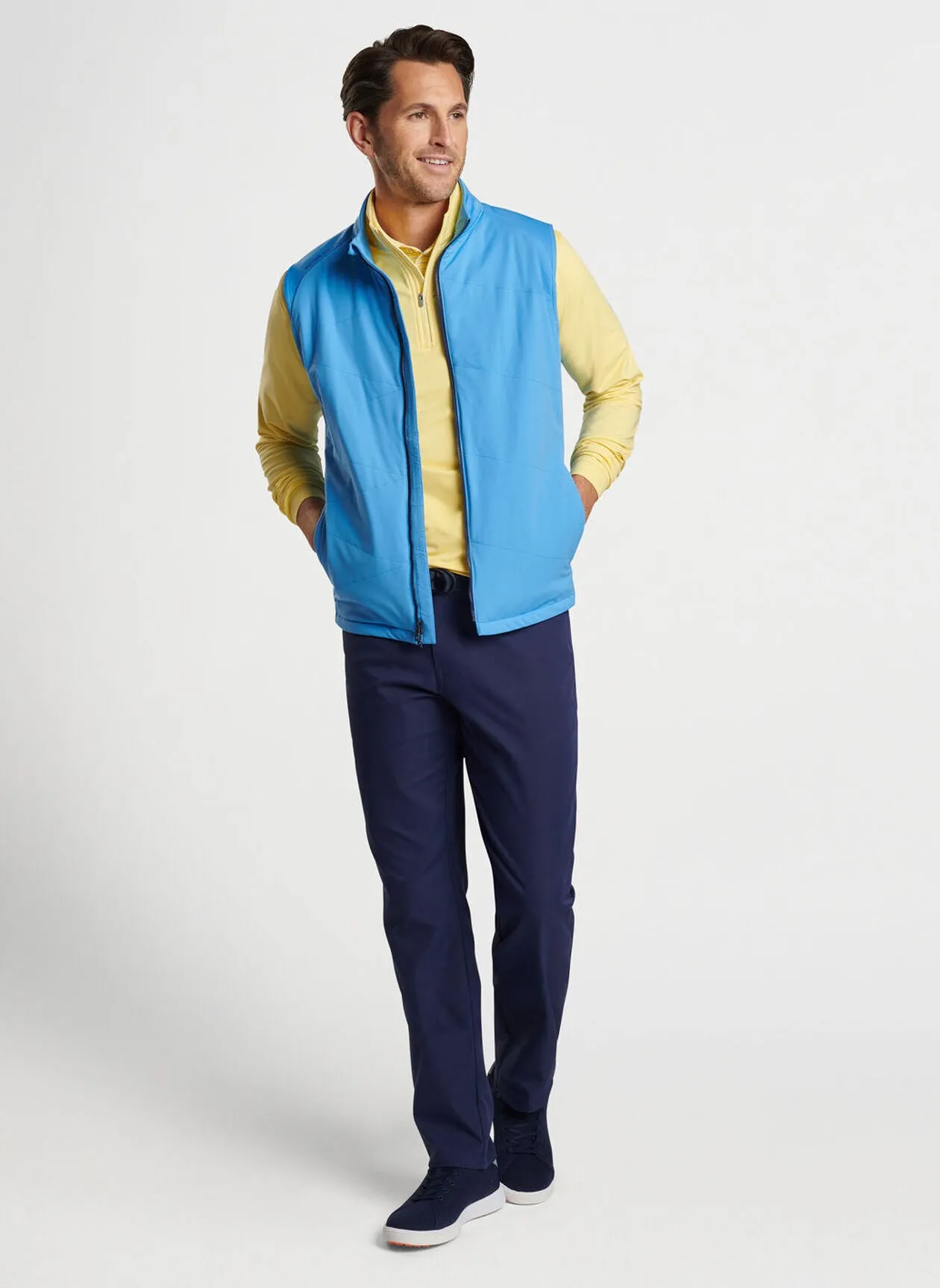 Peter Millar Mens Classic Fit Fuse Hybrid Vest - LIBERTY BLUE