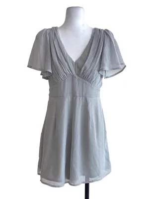 Pistachio V Neck Rompers