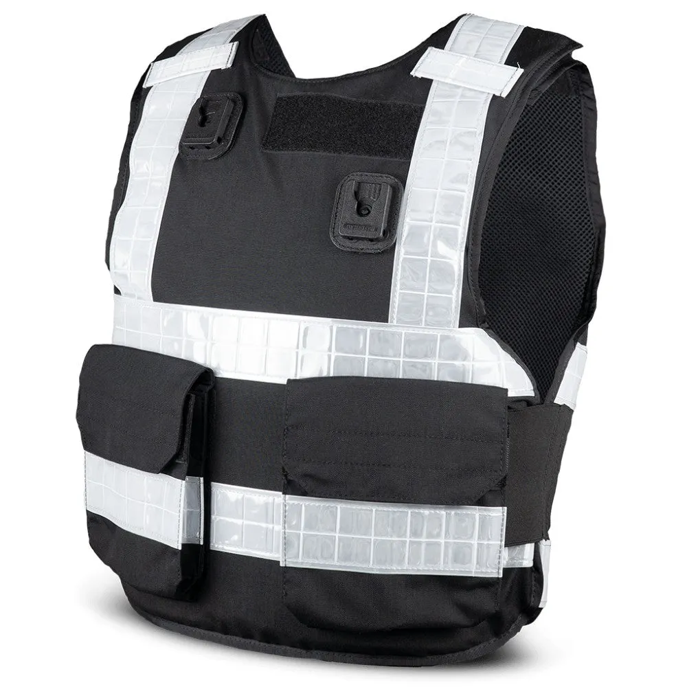 PPSS Overt Stab Resistant Vest (Cover Panel) Black with Reflective Tape