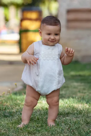 "Amari" Stone Lace Romper