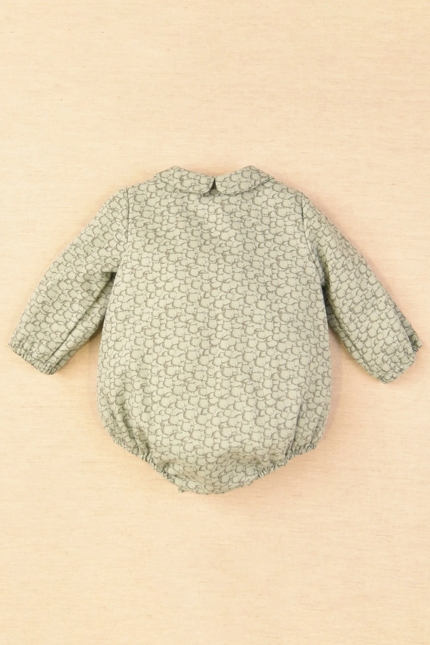 "Bodie" Green Bear Print Romper