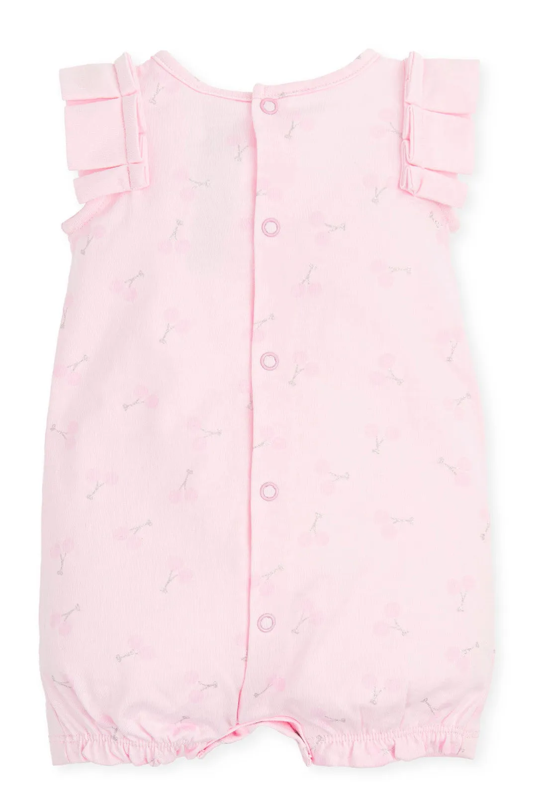 "Franny" Pink Cherry Print Romper
