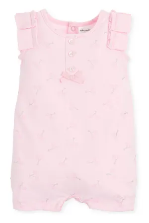 "Franny" Pink Cherry Print Romper