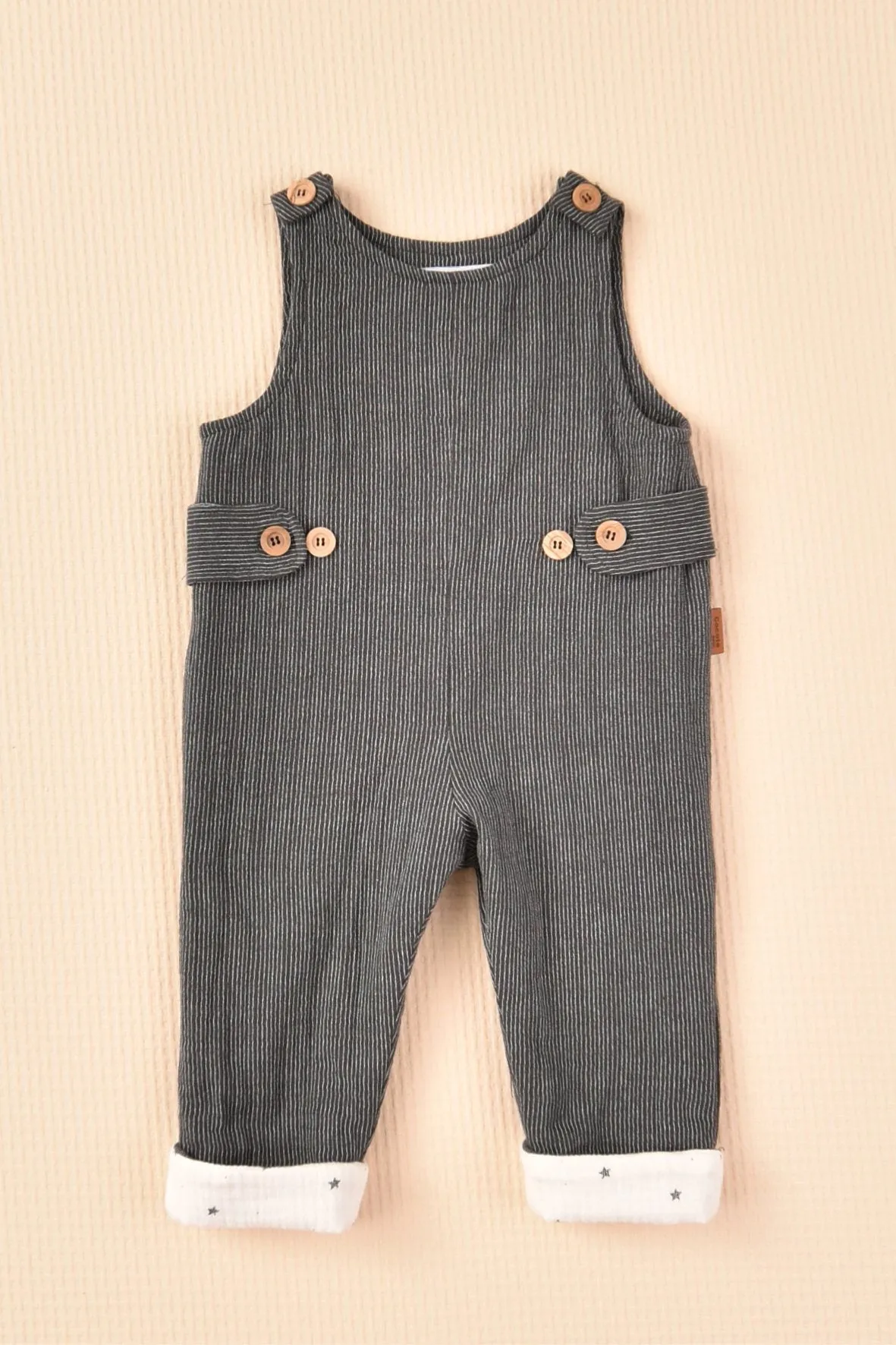 "Manuel" Star Print Shirt & Charcoal Dungarees