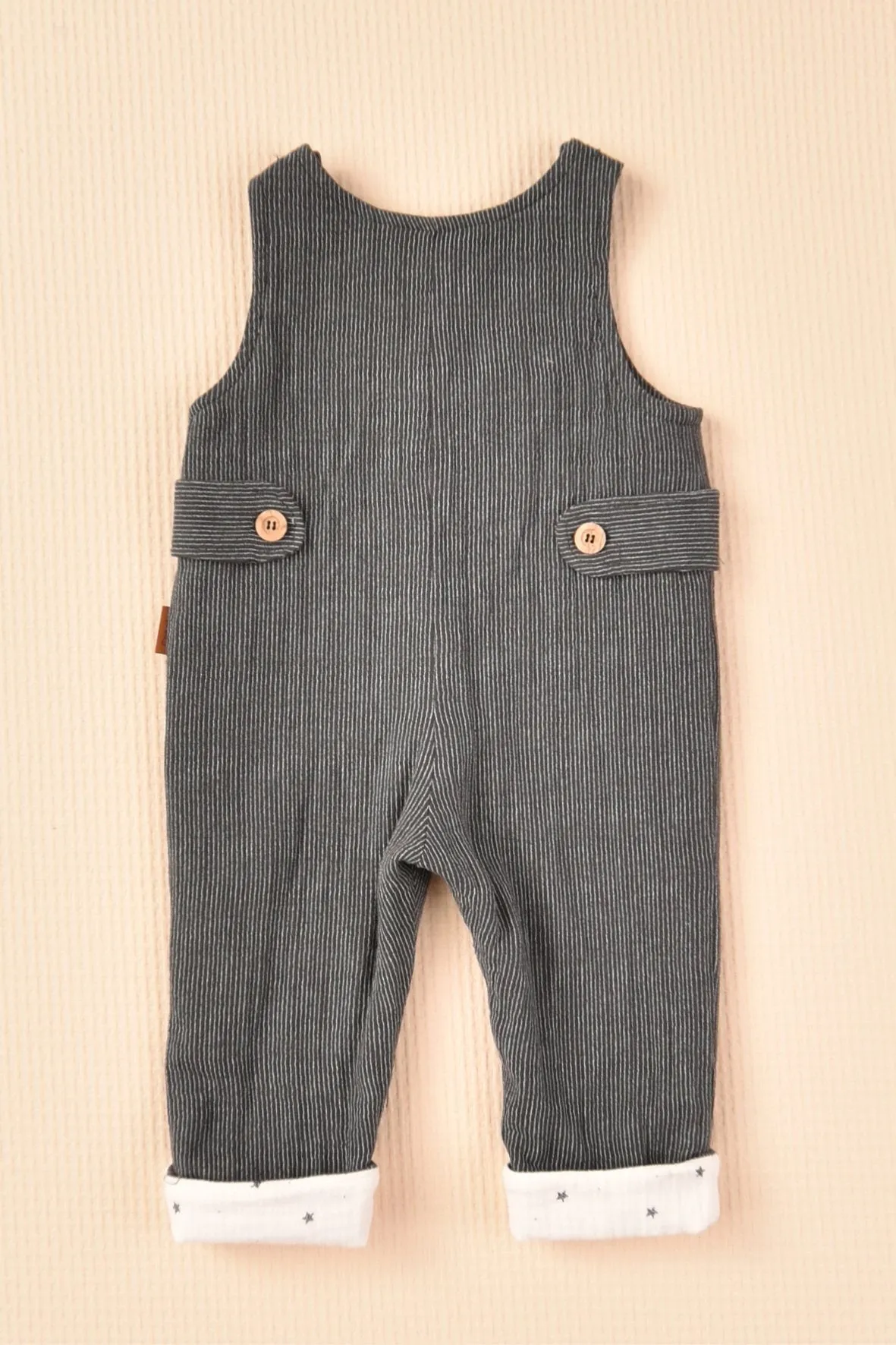 "Manuel" Star Print Shirt & Charcoal Dungarees