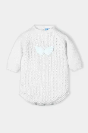 "Yael" Knitted Angel Wings Romper