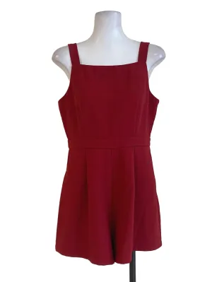 Red Textured Rompers