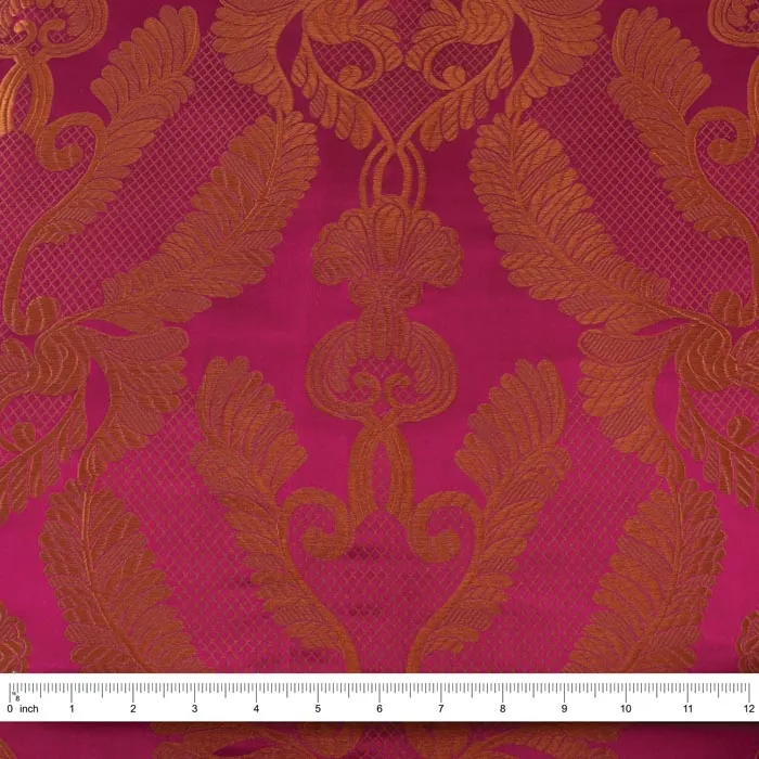 Renaissance Brocade, Metallic Red & Gold