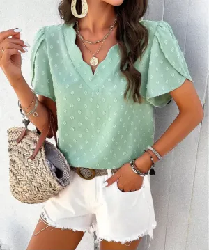 Sage V-Neck Blouse