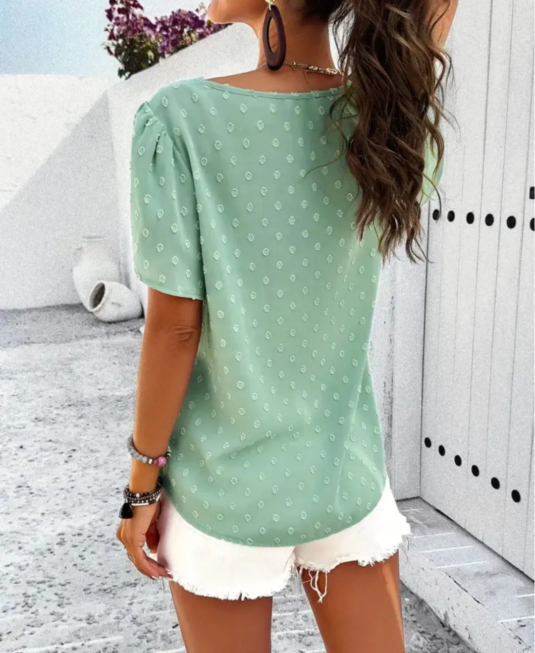 Sage V-Neck Blouse