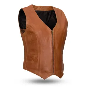 SATIN Motorcycle Leather Vest