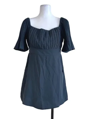 Shadow Grey Pleated Rompers