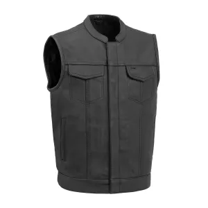 Sharp Shooter Men's Motorcycle Leather Vest - Extreme Biker Leather