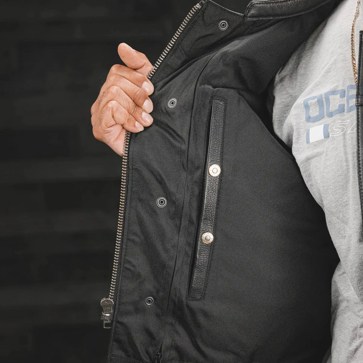 Sharp Shooter Men's Motorcycle Leather Vest - Extreme Biker Leather