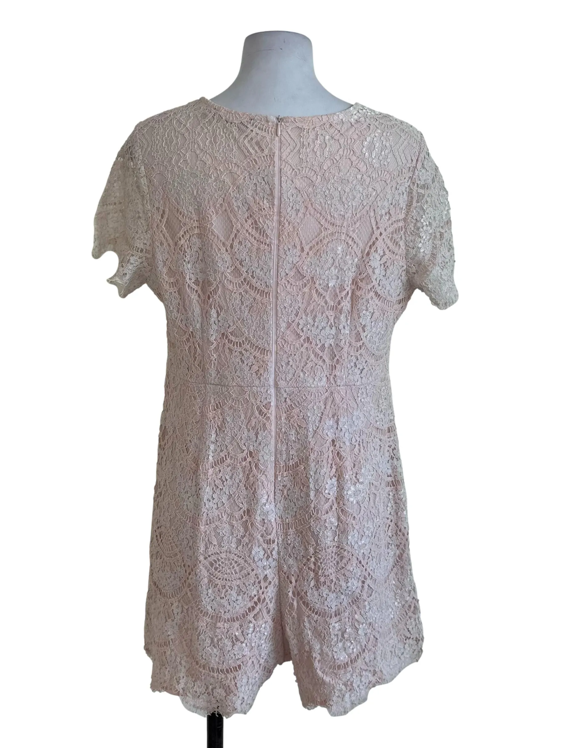 Soft Pink Lace Rompers