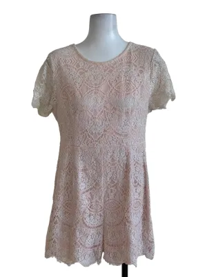 Soft Pink Lace Rompers