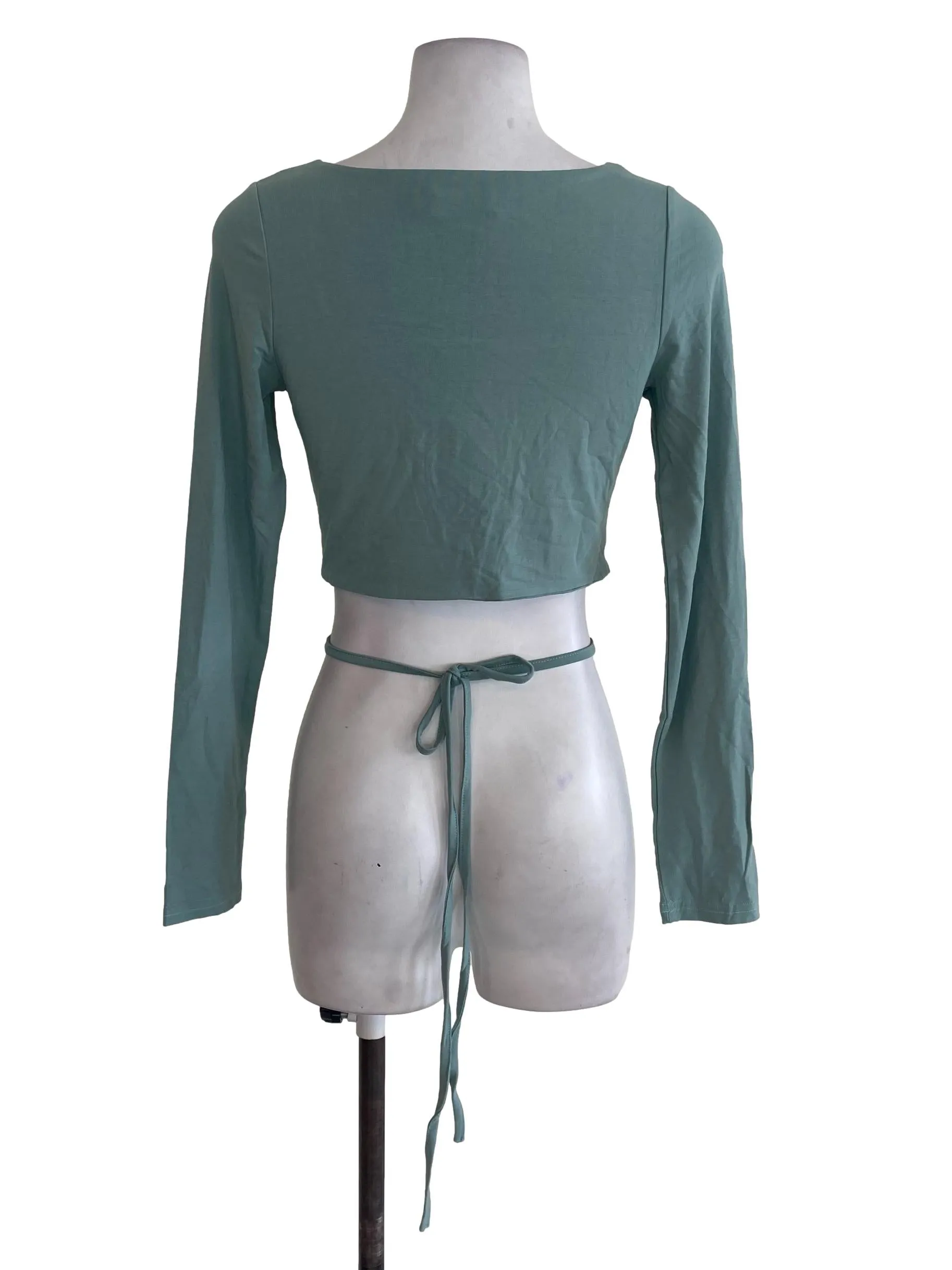 Teal Square Neck Top