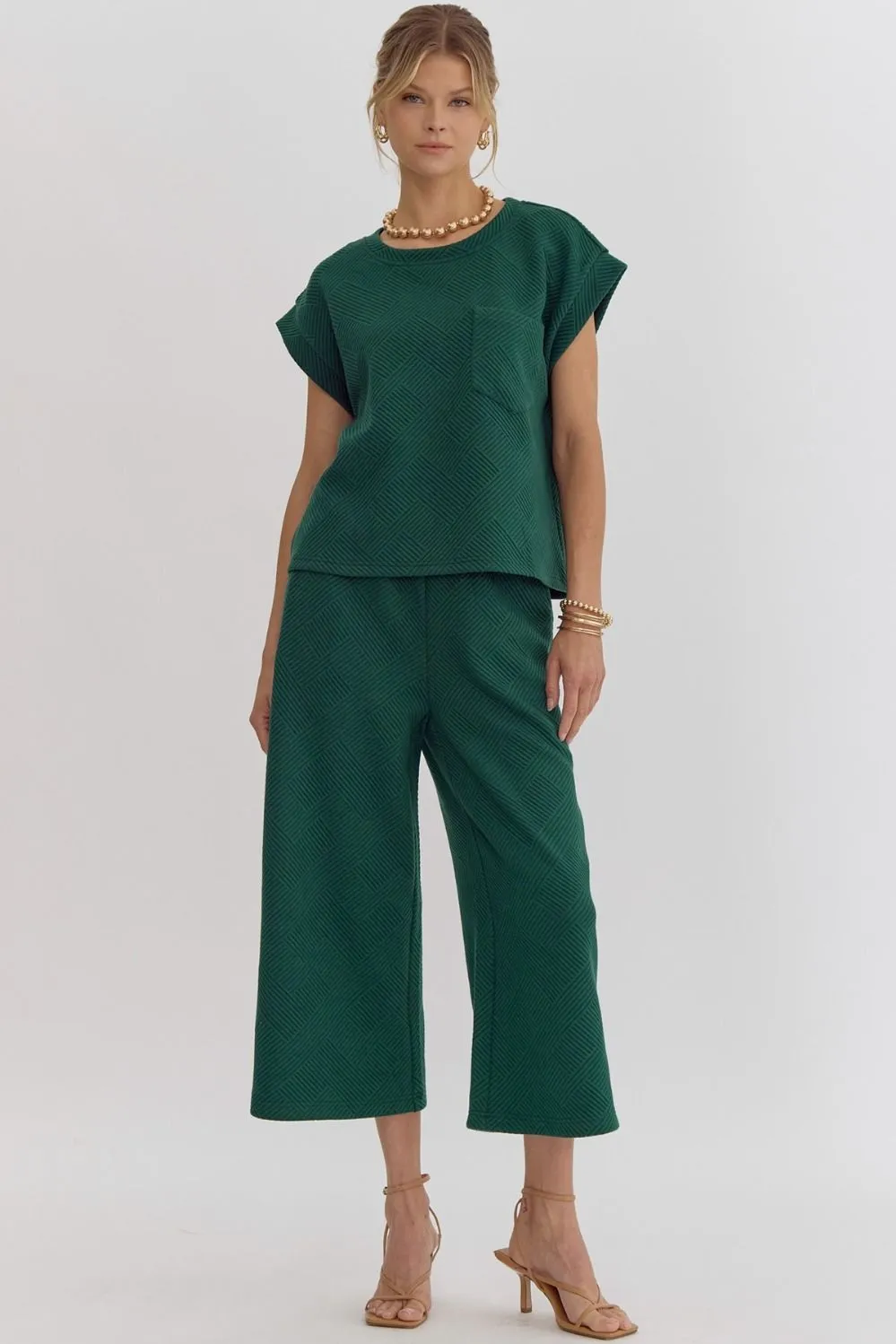 Textured Cropped Top