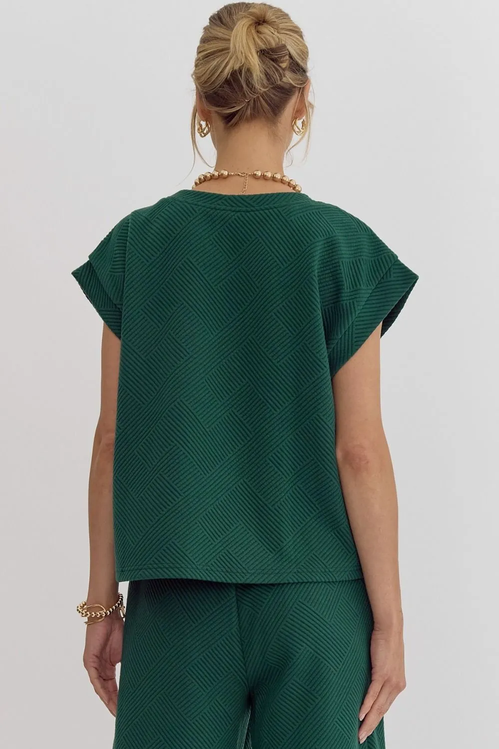 Textured Cropped Top