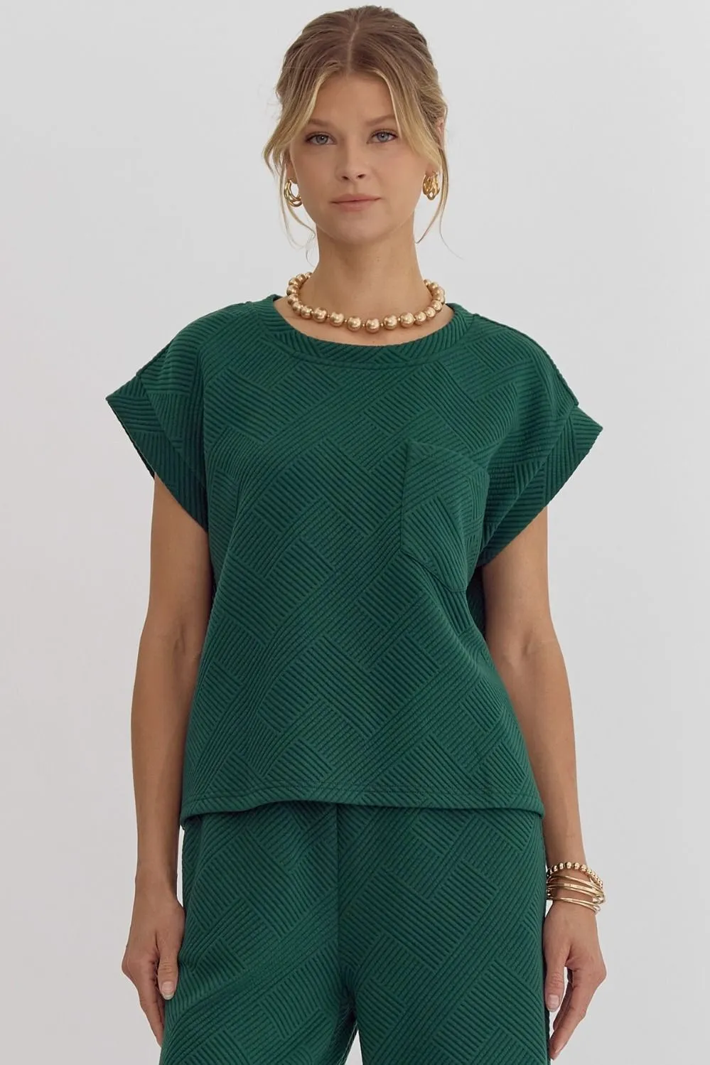 Textured Cropped Top
